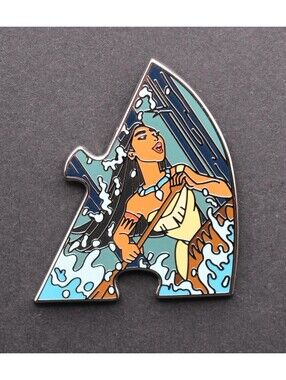 Disney DLR Pocahontas Character Heart Disneyland Is Home Puzzle LE 500 Pin (C7)